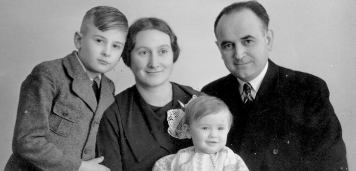 Bulgarian Pentecostal leader Nicholas Nikoloff, with wife Martha, son Paul, and daughter Ruth-Marie Nikoloff, 1937.